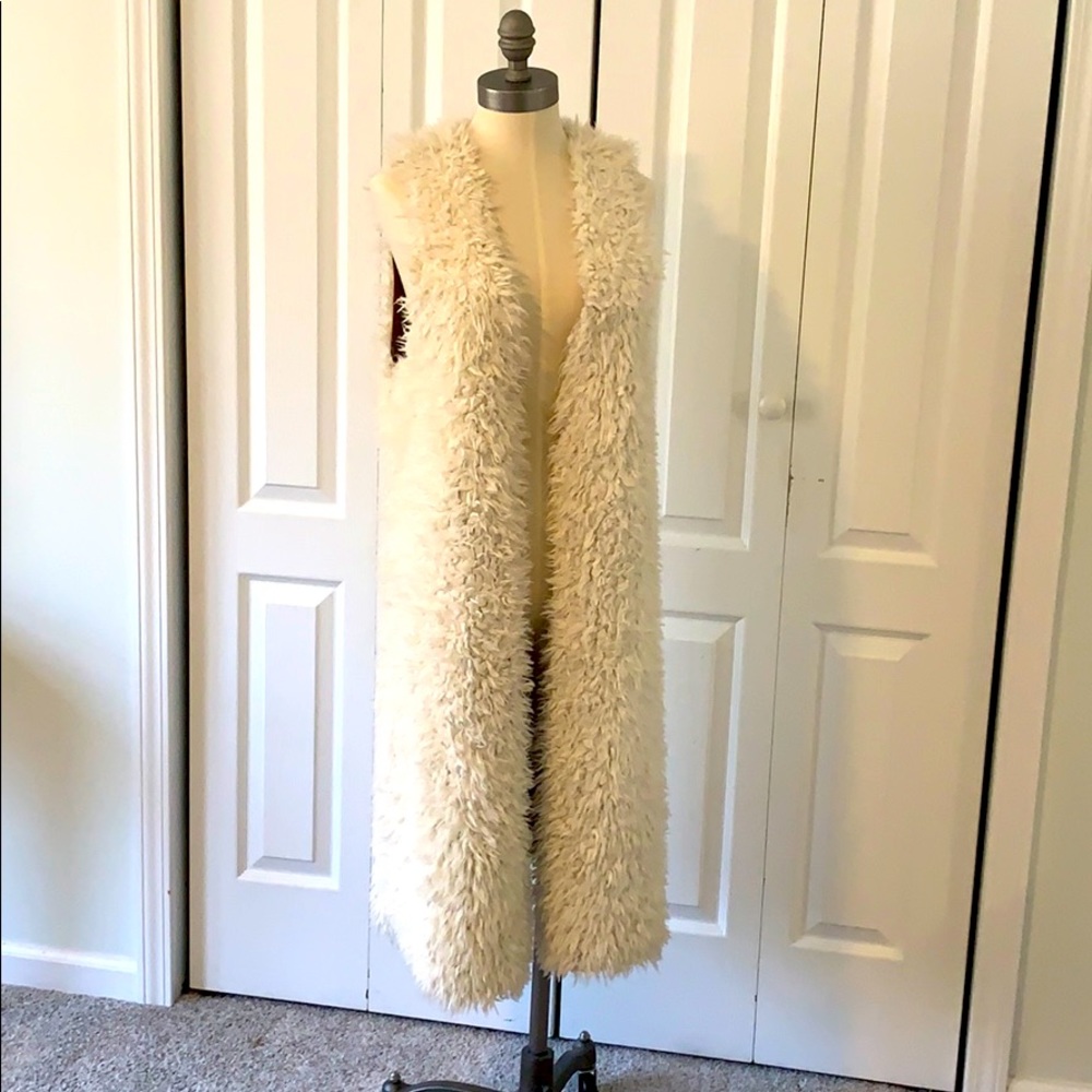 Shaggy Faux-Shearling Vest